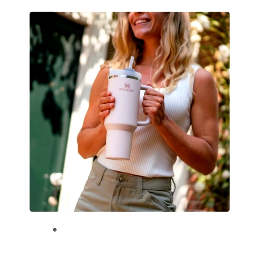Stanley Authentic Customise "Stephanie" Cup Quencher H2.O light Rose Quartz Gift